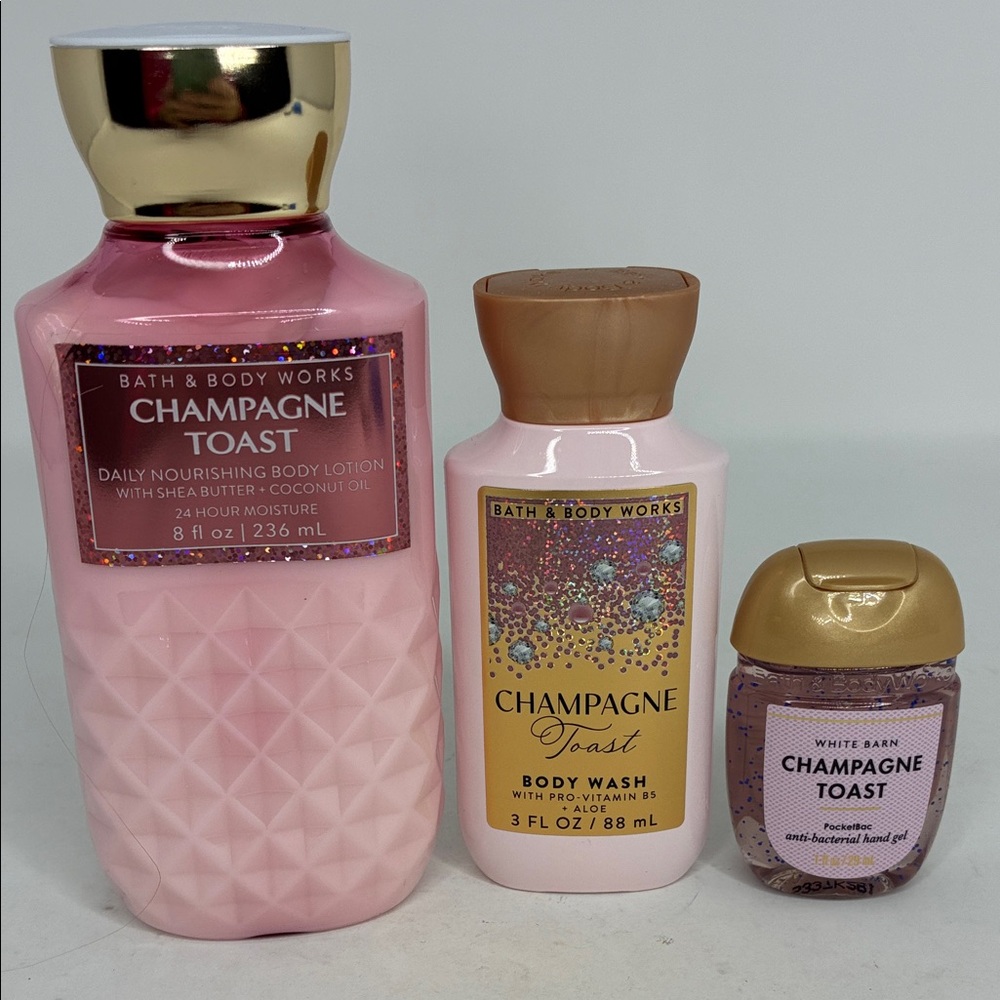 New Bath & Body Works Champagne Toast Collection - Pink and Gold